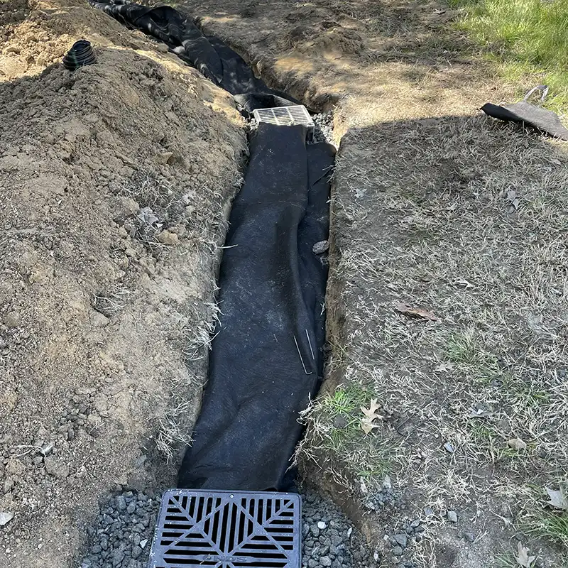yard drainage service in Wake Forest NC