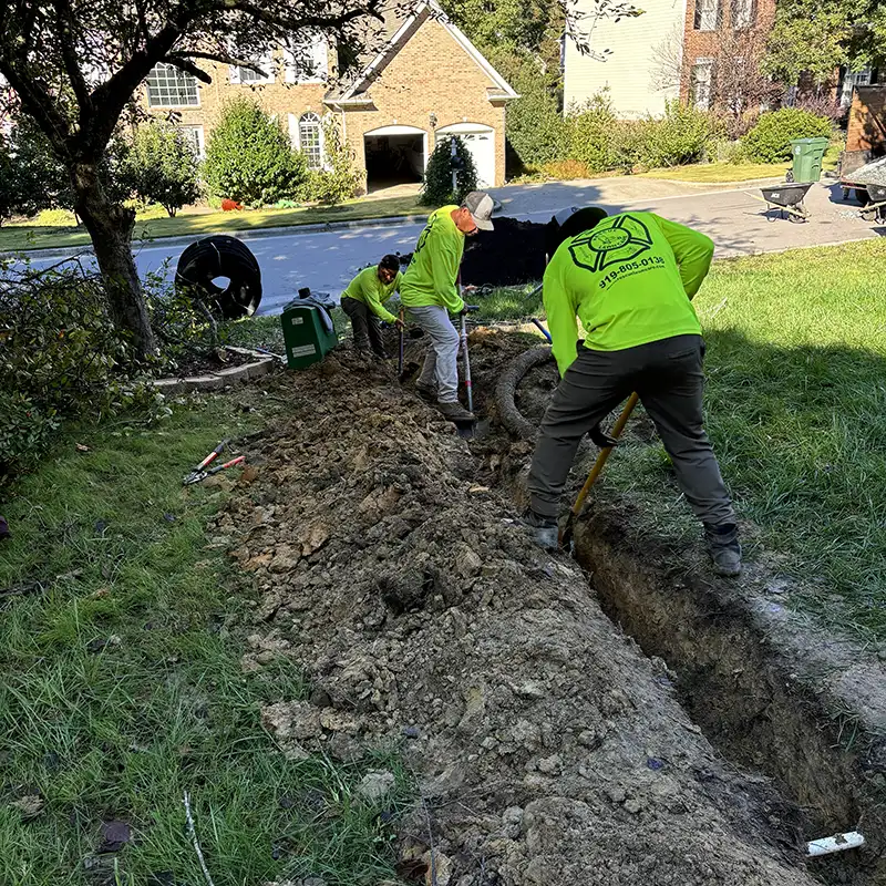 drainage solution installed in Wake Forest NC