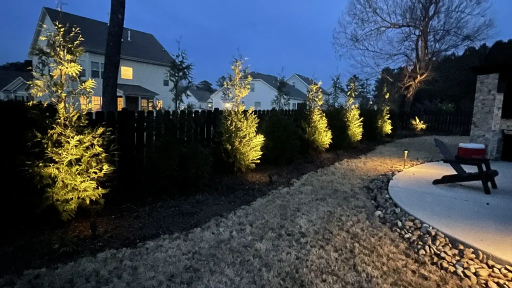 outdoor living lighting in Wake Forest NC